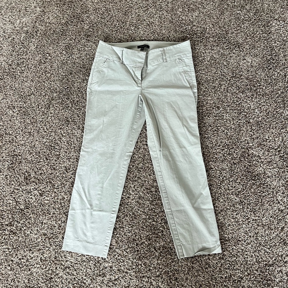 Ann Taylor Ankle/Cropped Light Beige Work Pants Size 8